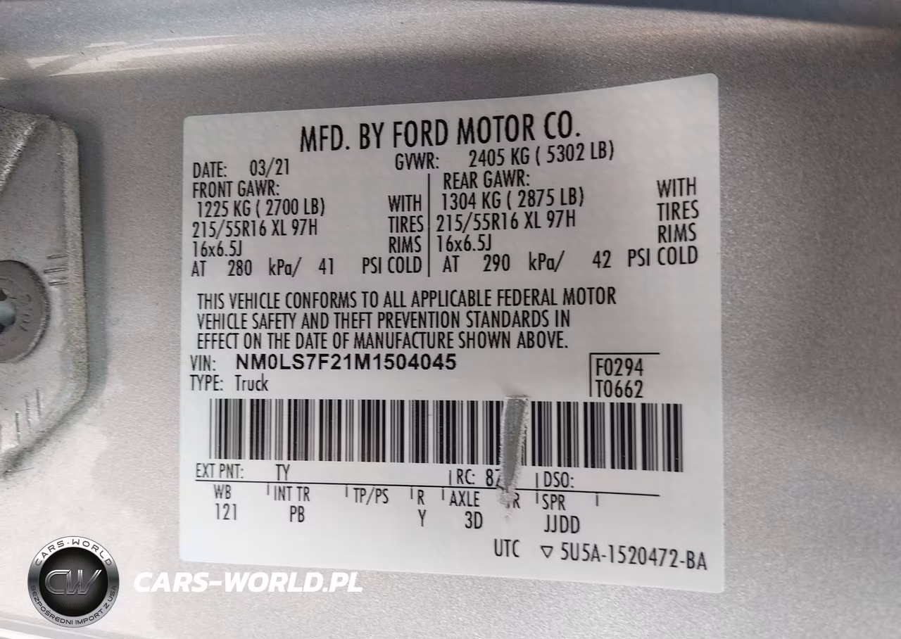 2021 Ford Transit Connect Xlt VIN:NM0LS7F21M1504045 - 9