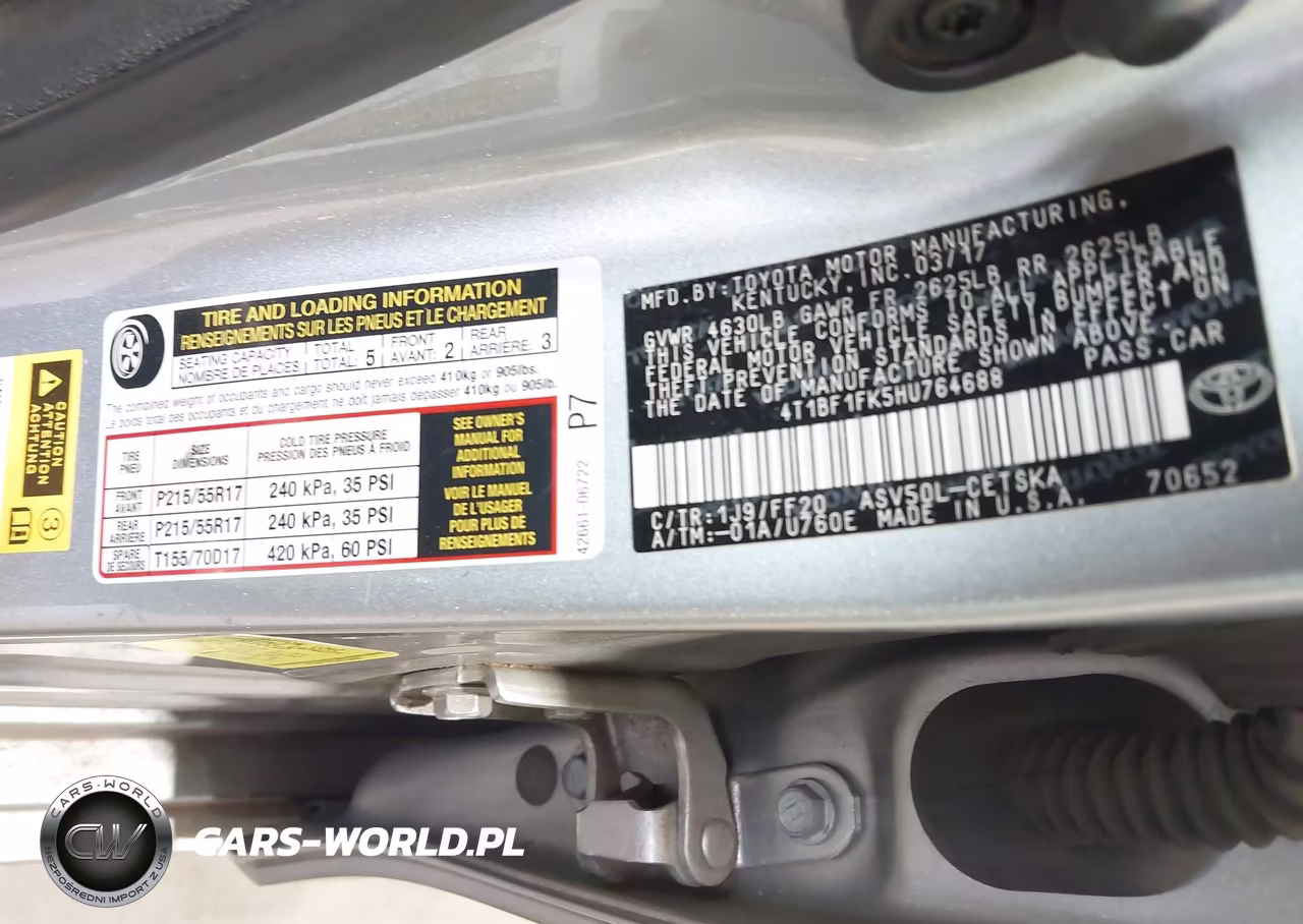 2017 Toyota Camry Se VIN:4T1BF1FK5HU764688 - 9