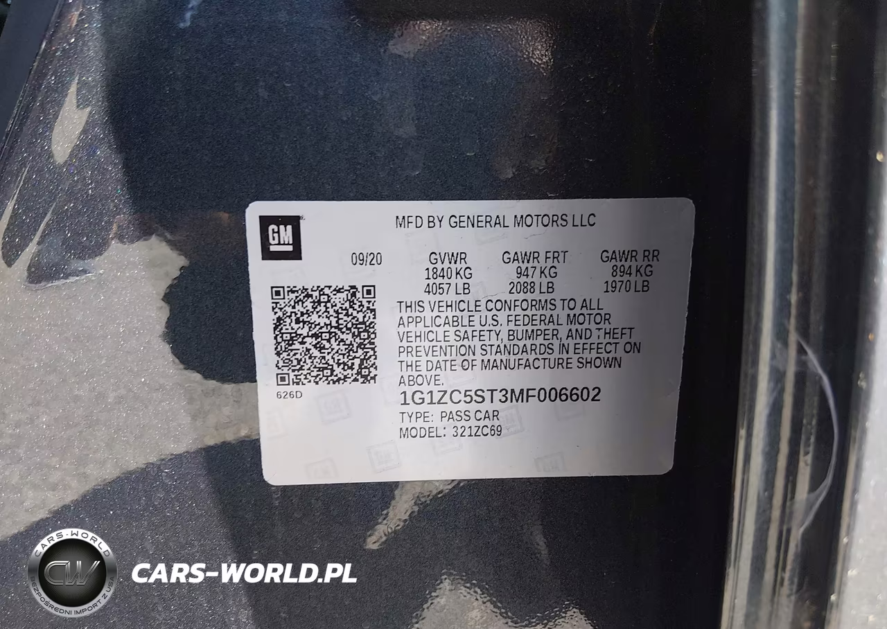 2021 Chevrolet Malibu Ls VIN:1G1ZC5ST3MF006602 - 9
