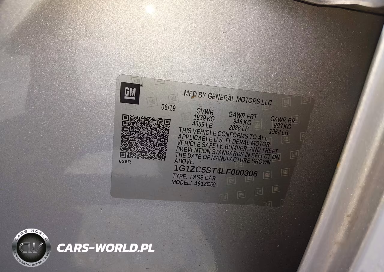 2020 Chevrolet Malibu Fwd 1Fl VIN:1G1ZC5ST4LF000306 - 9