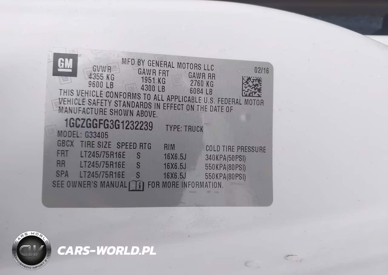 2016 Chevrolet Express 3500 Work Van VIN:1GCZGGFG3G1232239 - 9
