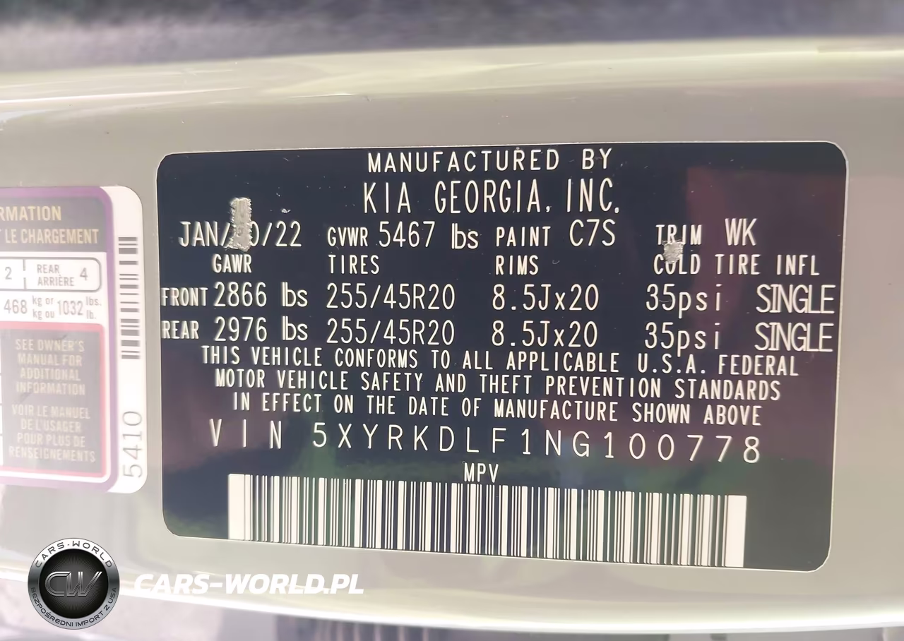 2022 Kia Sorento Sx VIN:5XYRKDLF1NG100778 - 9