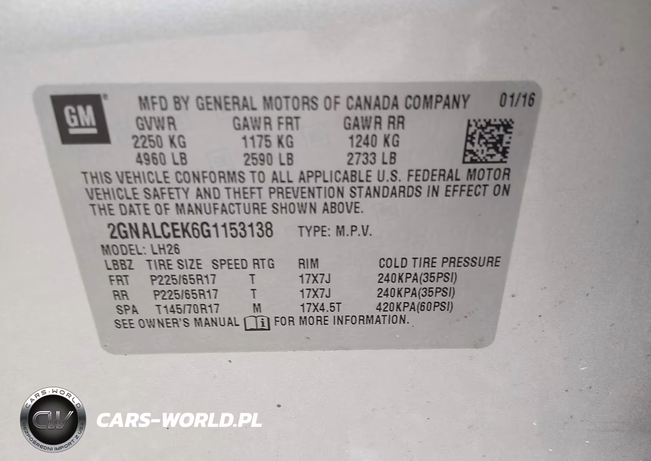 2016 Chevrolet Equinox Lt VIN:2GNALCEK6G1153138 - 9