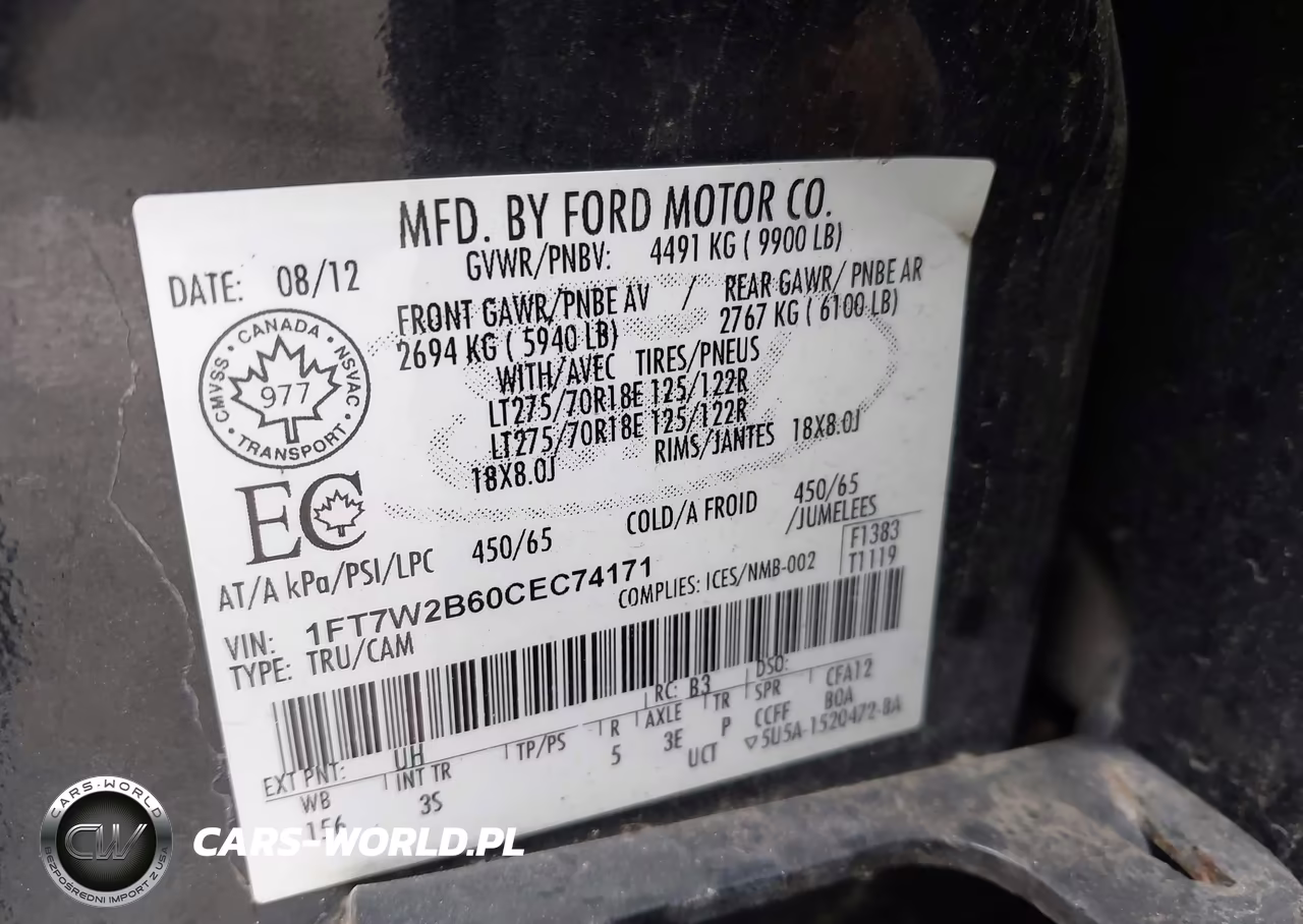 2012 Ford F-250 Xlt VIN:1FT7W2B60CEC74171 - 9