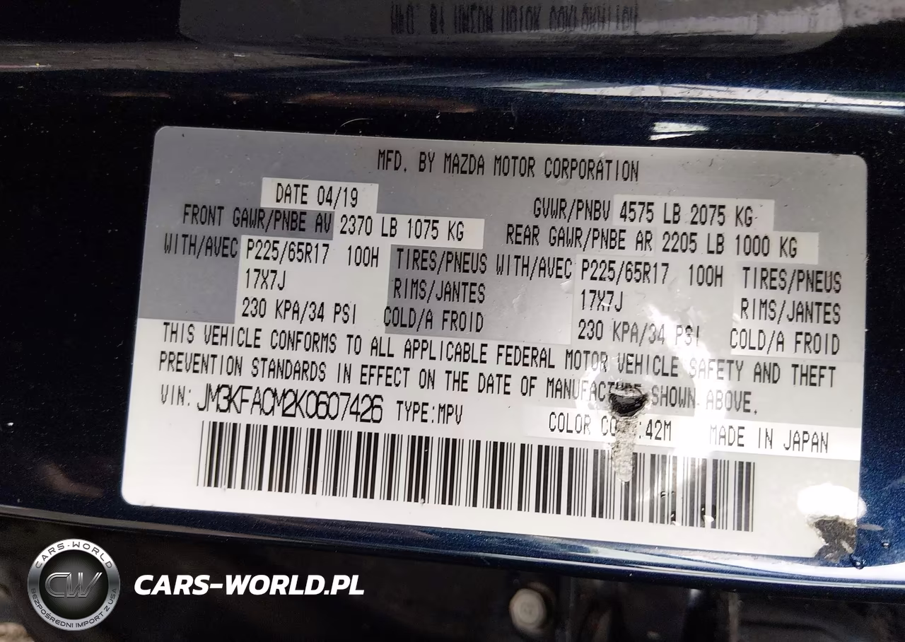 2019 Mazda Cx-5 Touring VIN:JM3KFACM2K0607426 - 9