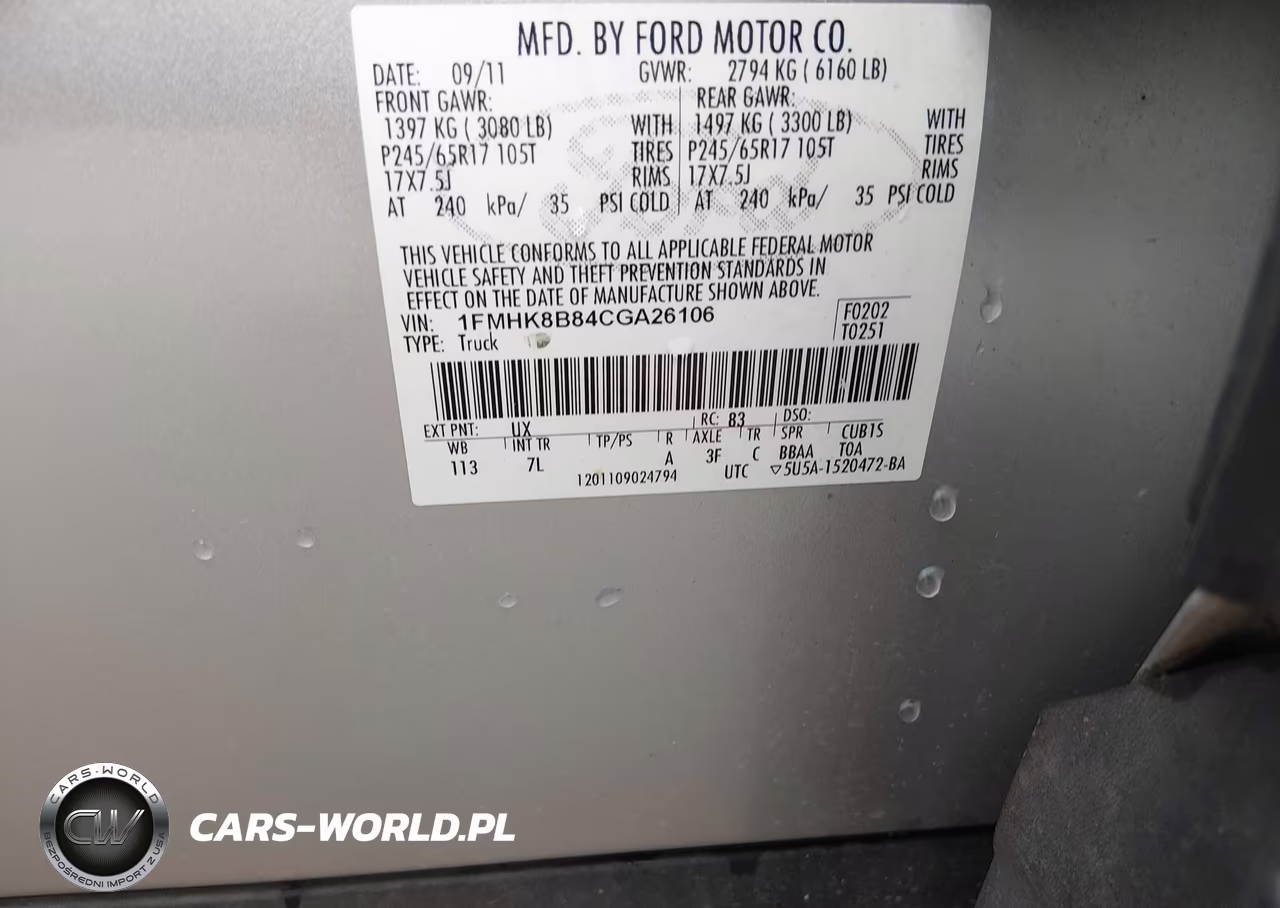 2012 Ford Explorer VIN:1FMHK8B84CGA26106 - 9
