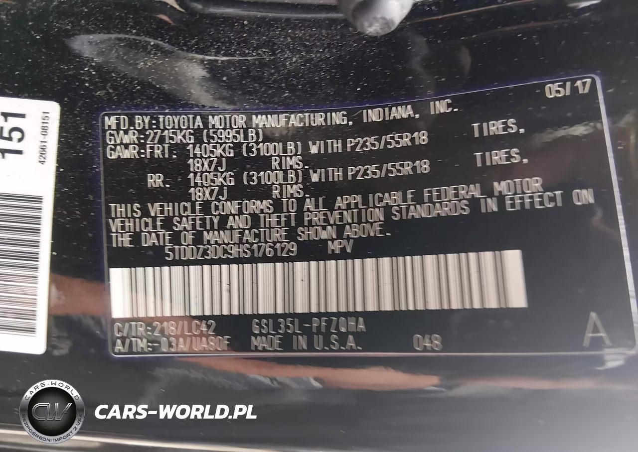 2017 Toyota Sienna Xle 7 Passenger VIN:5TDDZ3DC9HS176129 - 9