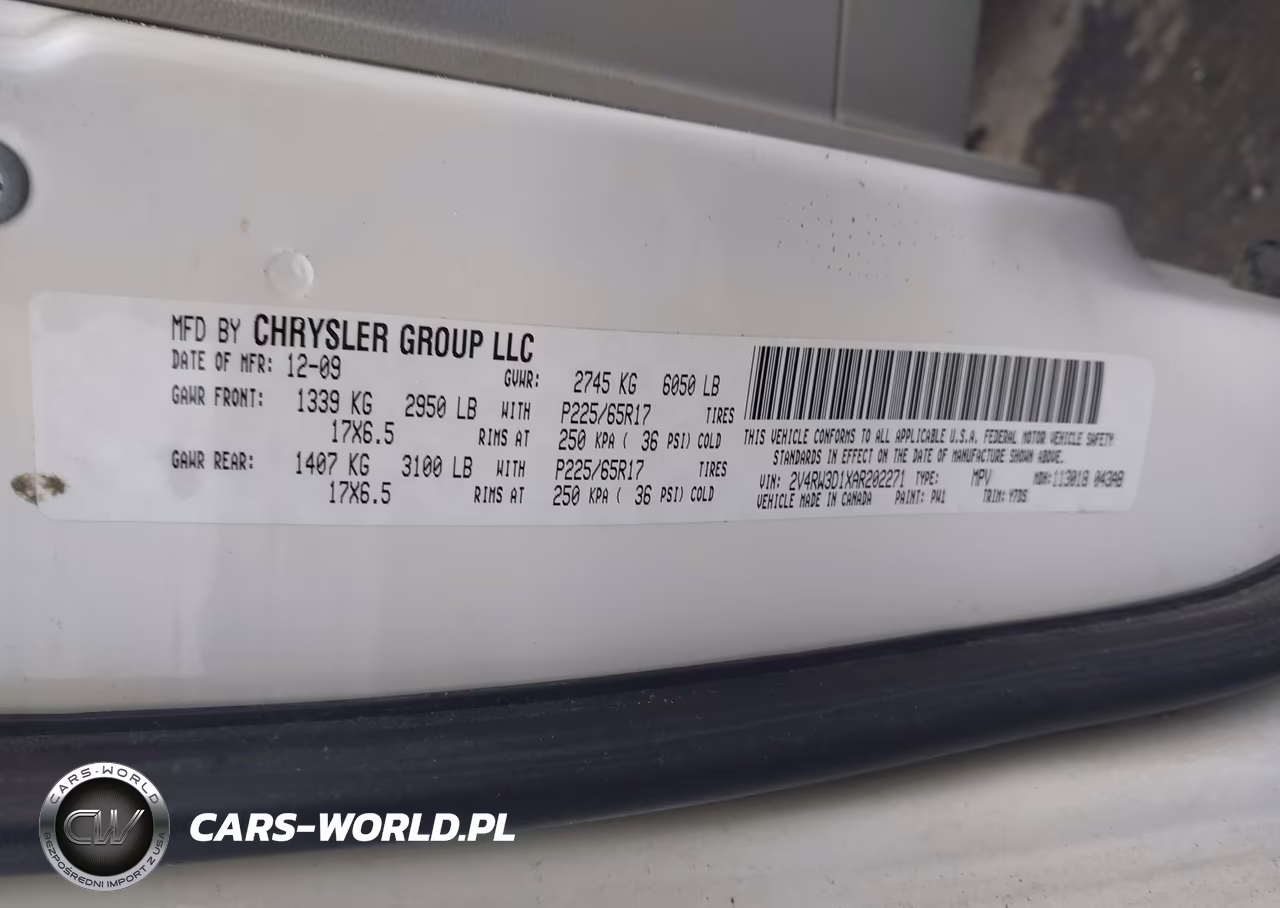 2010 Volkswagen Routan Se VIN:2V4RW3D1XAR202271 - 9