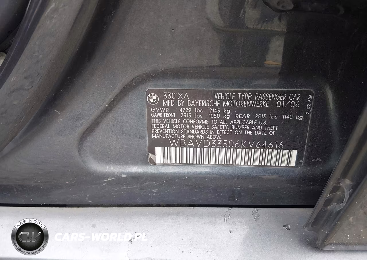2006 BMW 330Xi VIN:WBAVD33506KV64616 - 9