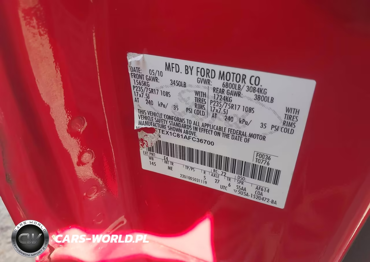 2010 Ford F-150 Fx2 Sport-Stx-Xl-Xlt VIN:1FTEX1C81AFC36700 - 9
