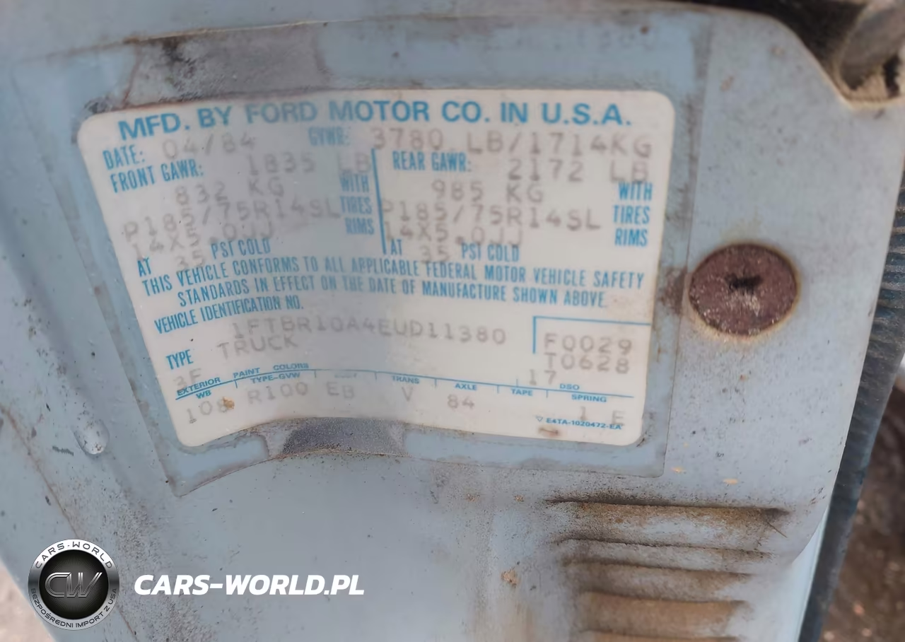 1984 Ford Ranger VIN:1FTBR10A4EUD11380 - 9