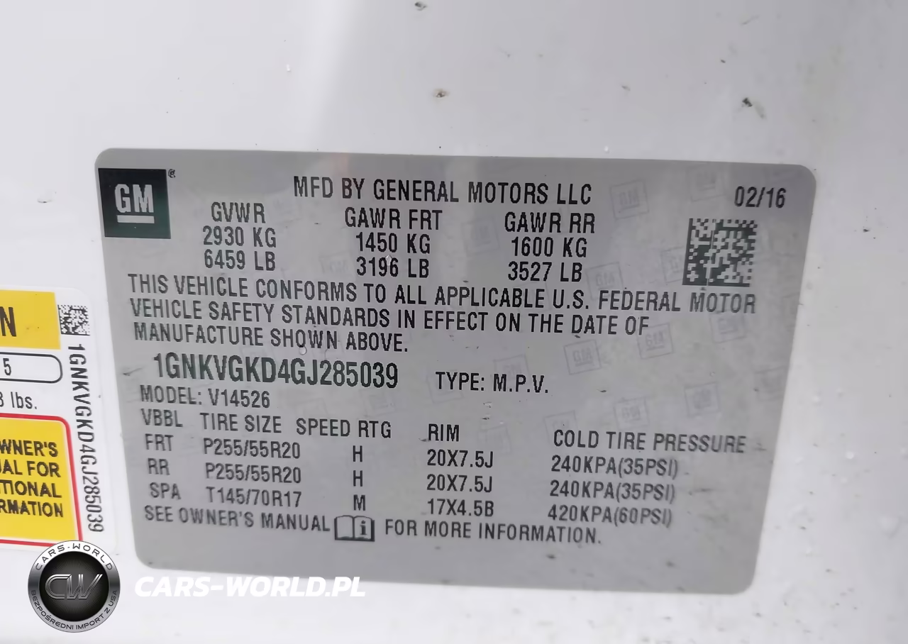 2016 Chevrolet Traverse 1Lt VIN:1GNKVGKD4GJ285039 - 9