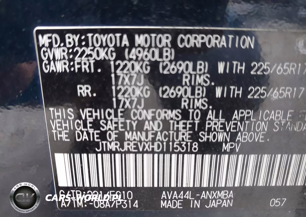 2017 Toyota Rav4 Hybrid Xle VIN:JTMRJREVXHD115318 - 9