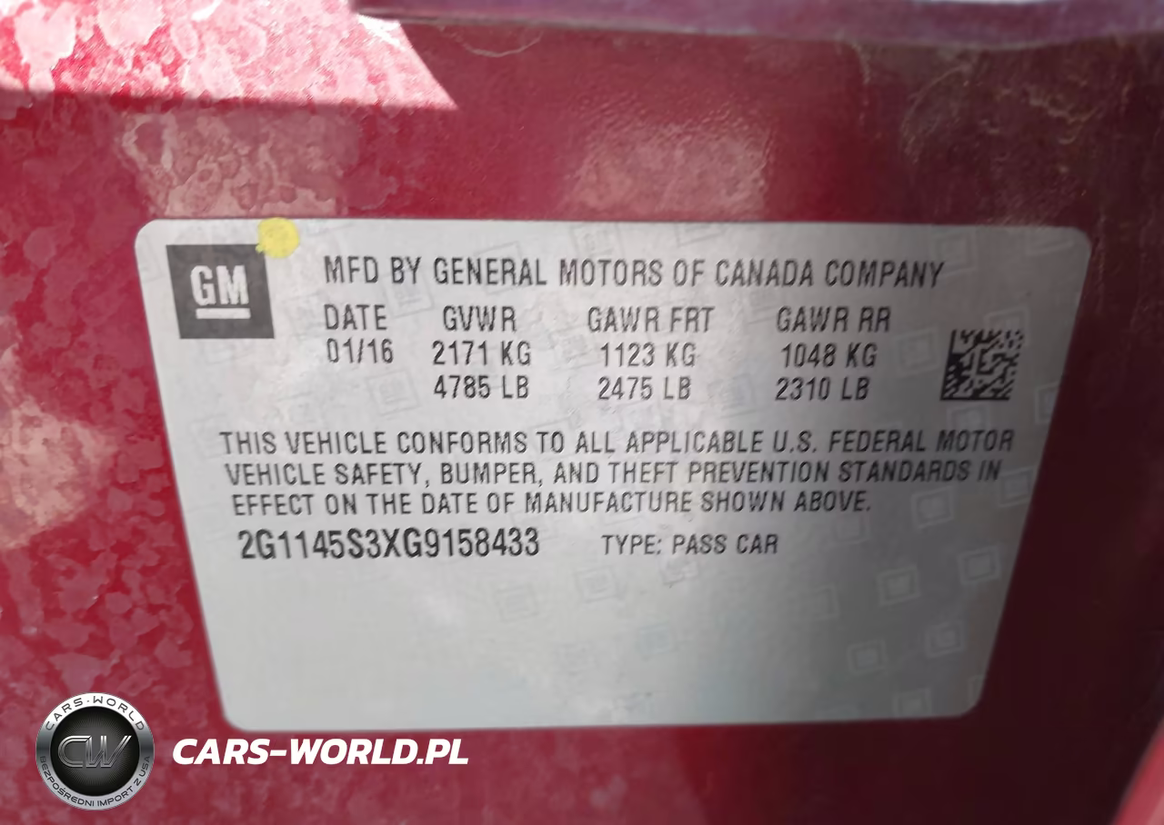 2016 Chevrolet Impala 2Lz VIN:2G1145S3XG9158433 - 9