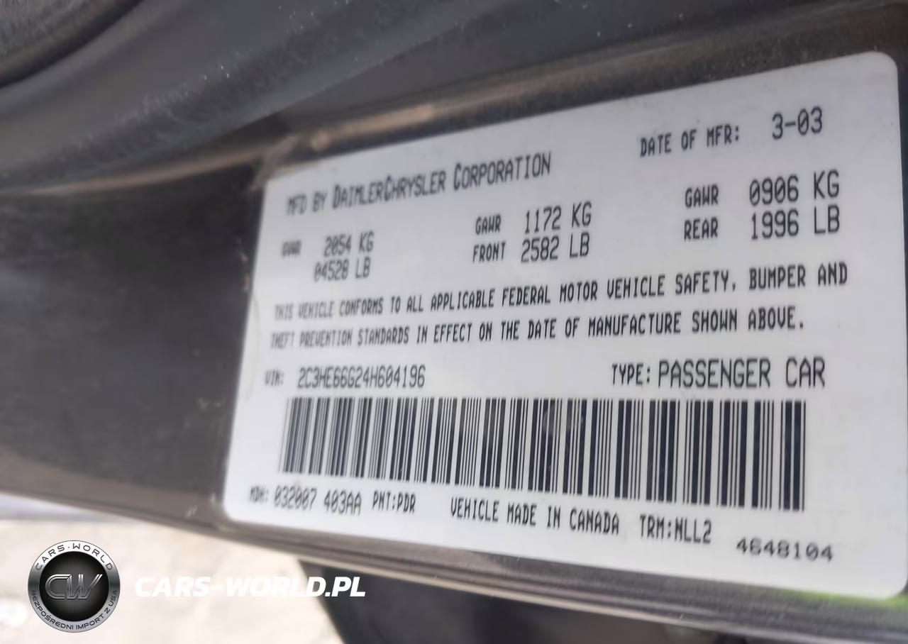 2004 Chrysler 300M VIN:2C3HE66G24H604196 - 9