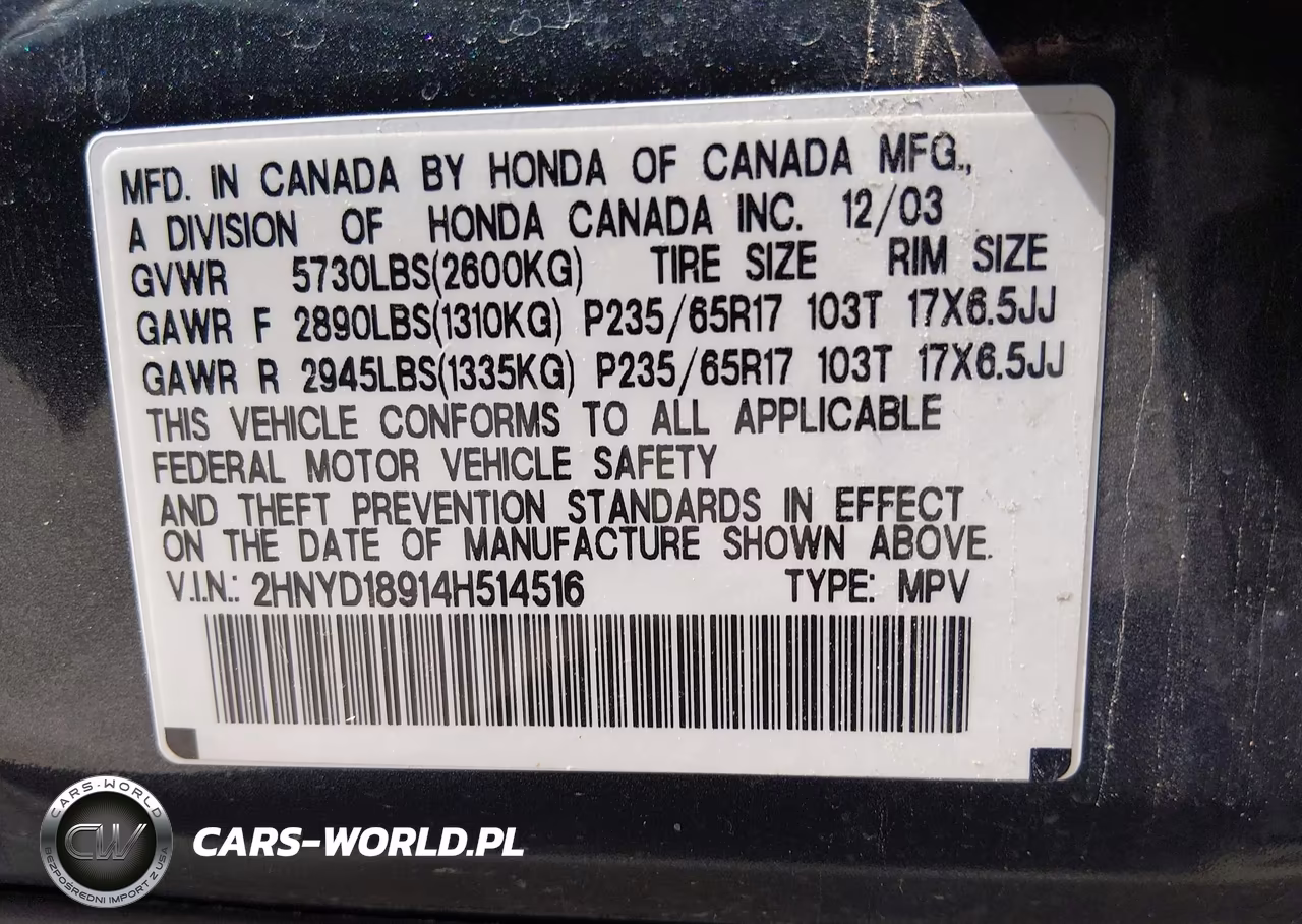 2004 Acura Mdx VIN:2HNYD18914H514516 - 9