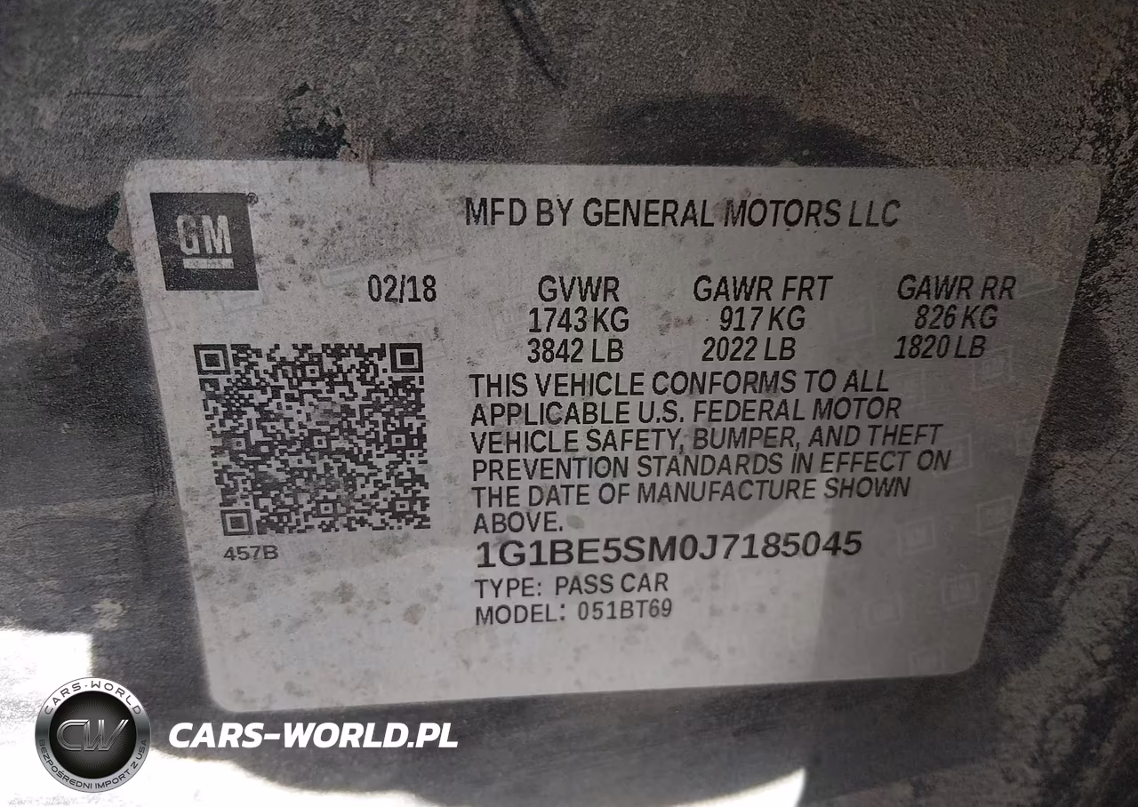 2018 Chevrolet Cruze Lt Auto VIN:1G1BE5SM0J7185045 - 9