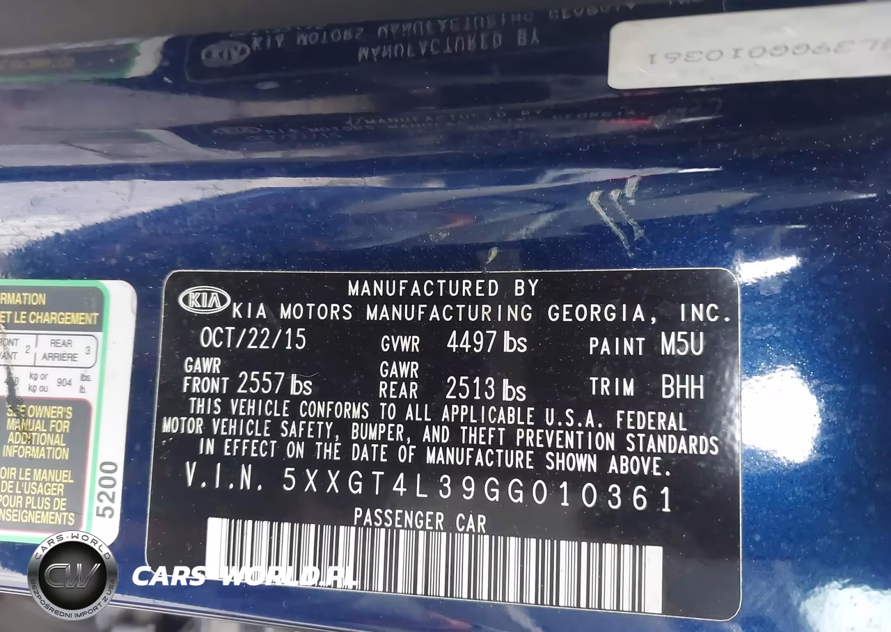 2016 Kia Optima Lx VIN:5XXGT4L39GG010361 - 9