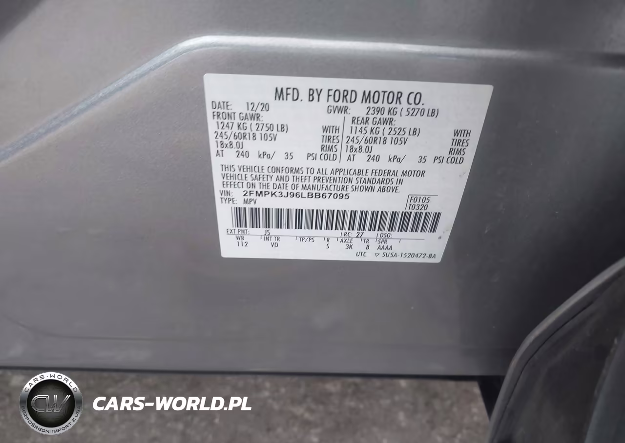 2020 Ford Edge Sel VIN:2FMPK3J96LBB67095 - 9
