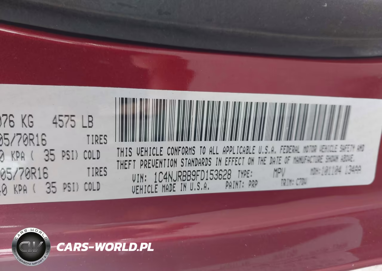 2015 Jeep Patriot Sport VIN:1C4NJRBB9FD153628 - 9