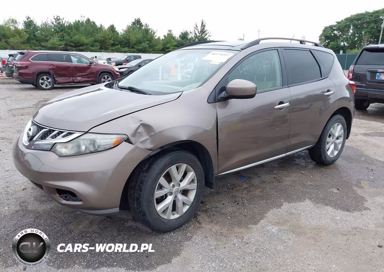 2012 Nissan Murano Sl VIN:JN8AZ1MW0CW224745 - 2