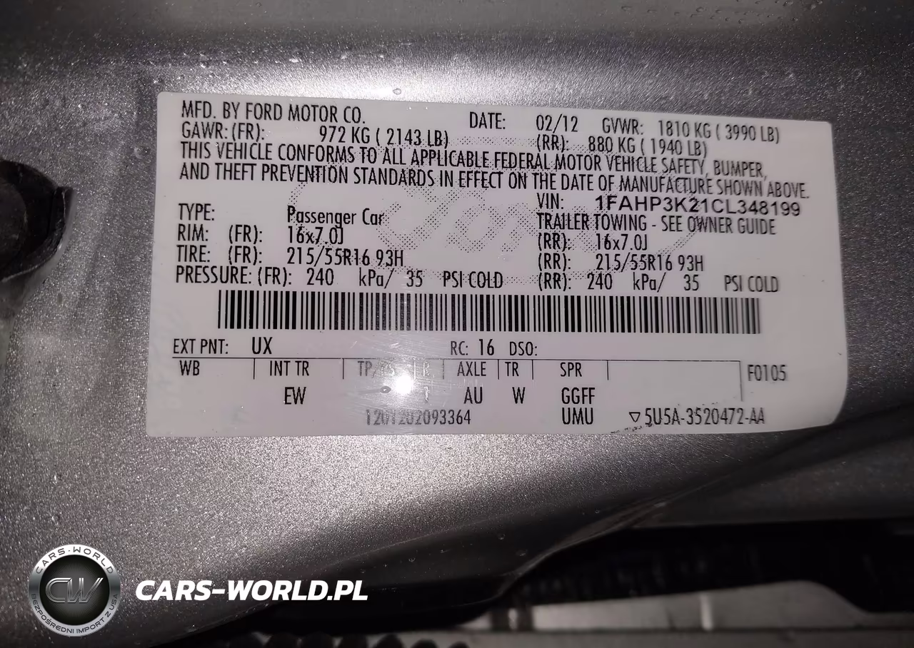 2012 Ford Focus Se VIN:1FAHP3K21CL348199 - 9