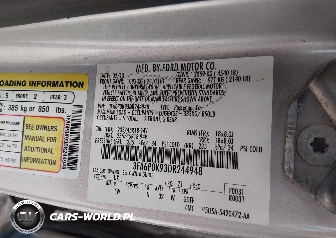 2013 Ford Fusion Titanium VIN:3FA6P0K93DR244948 - 9