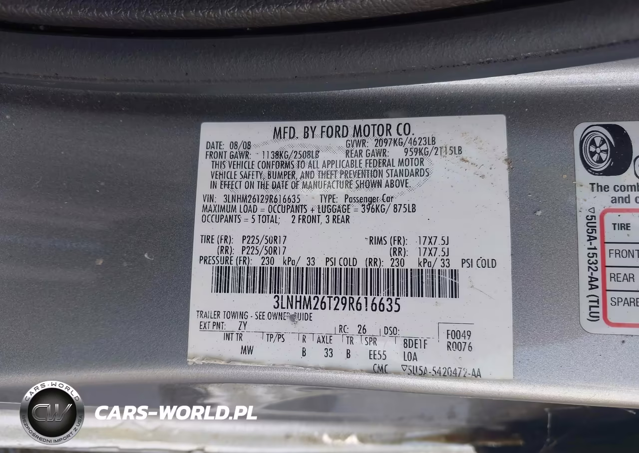 2009 Lincoln Mkz VIN:3LNHM26T29R616635 - 9