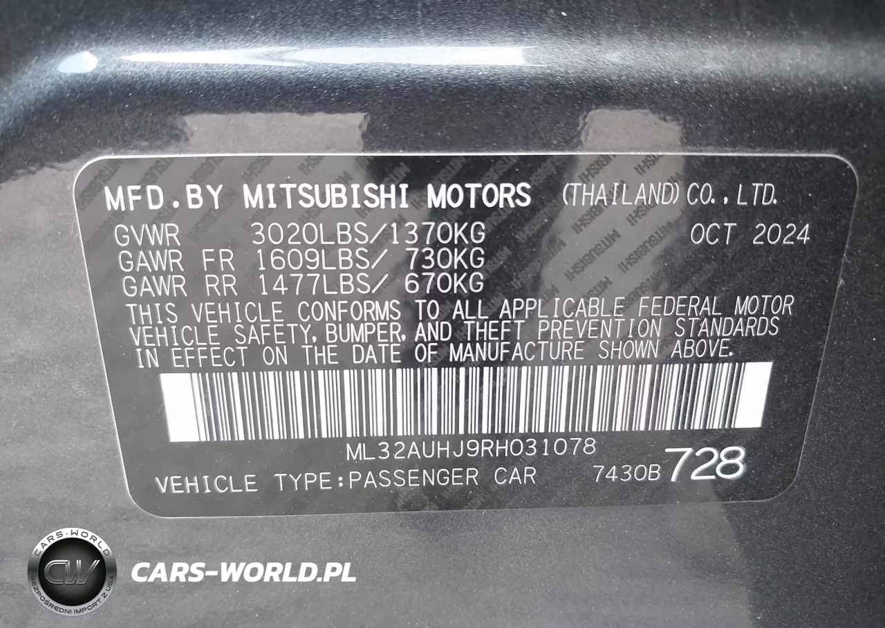2024 Mitsubishi Mirage Es-Le VIN:ML32AUHJ9RH031078 - 9