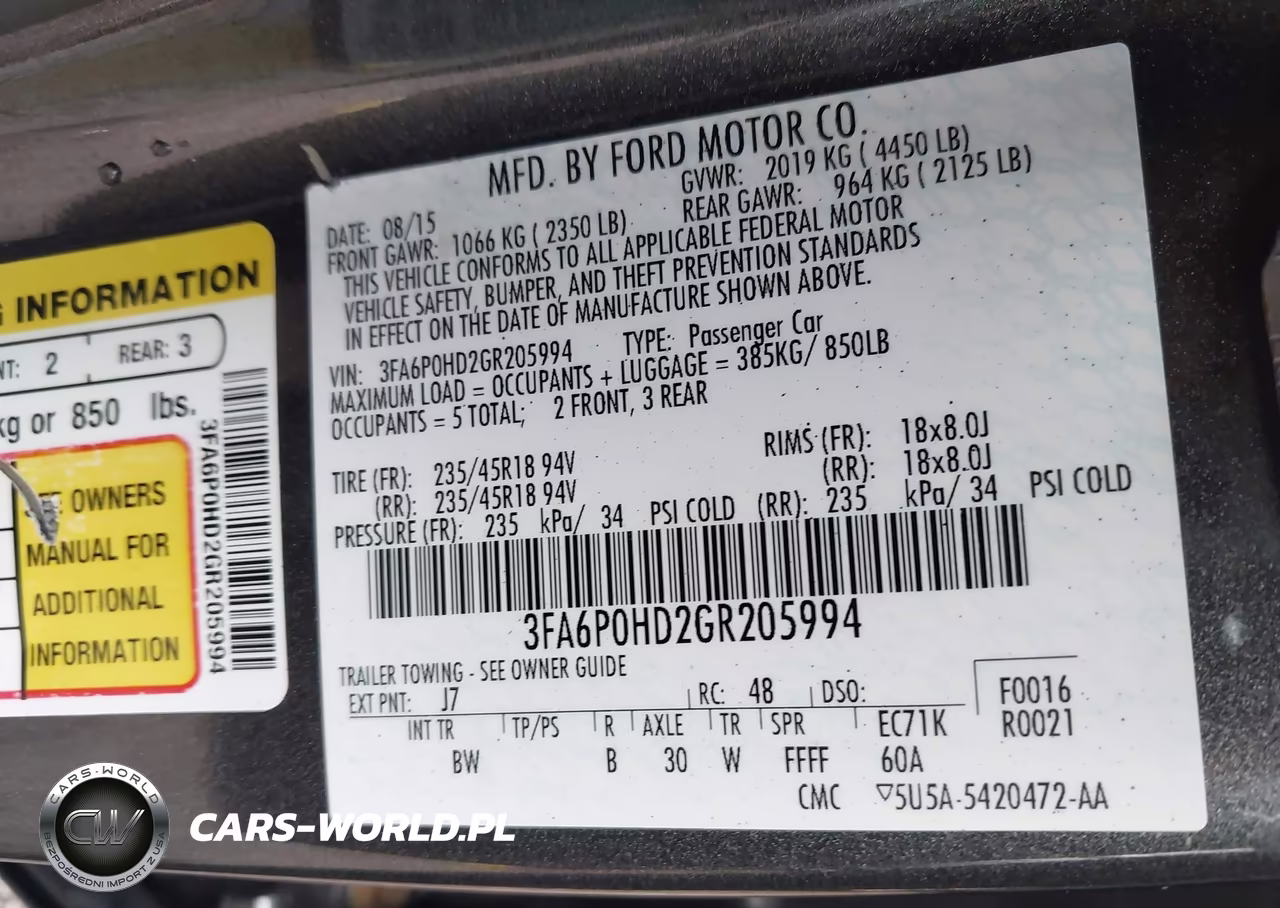 2016 Ford Fusion Se VIN:3FA6P0HD2GR205994 - 9
