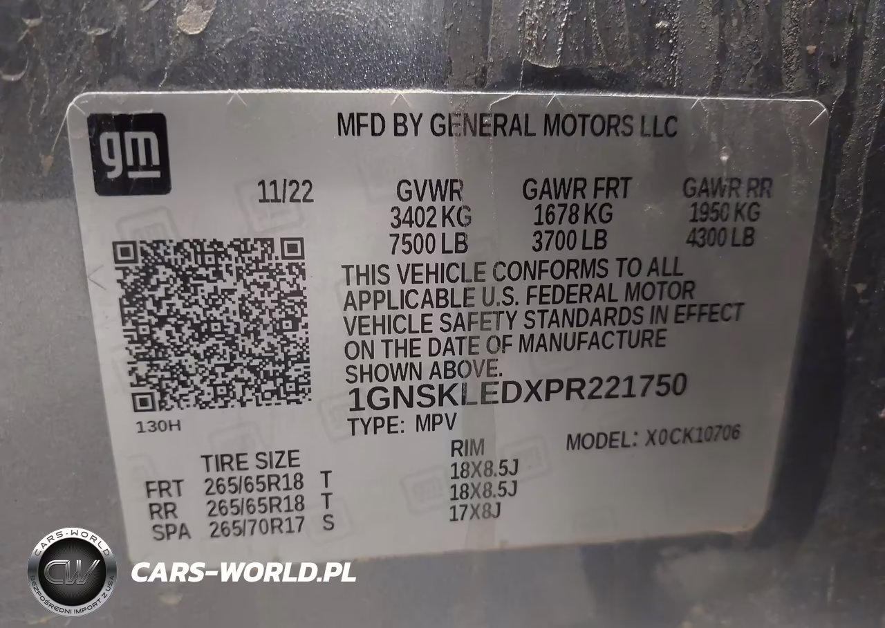 2023 Chevrolet Tahoe 4Wd Commercial Fleet VIN:1GNSKLEDCPR221750 - 9