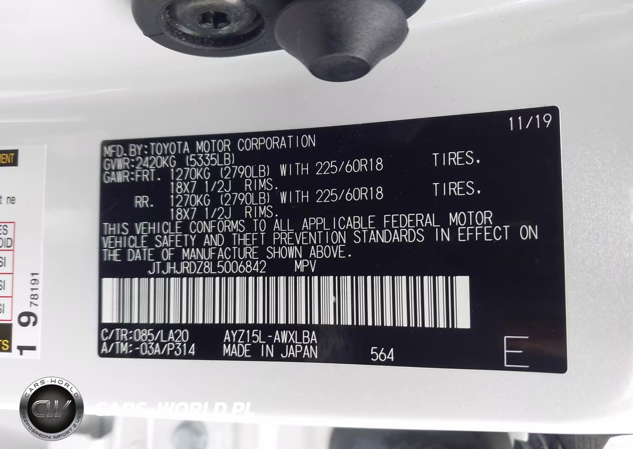 2020 Lexus Nx 300H Luxury VIN:JTJHJRDZ8L5006842 - 9