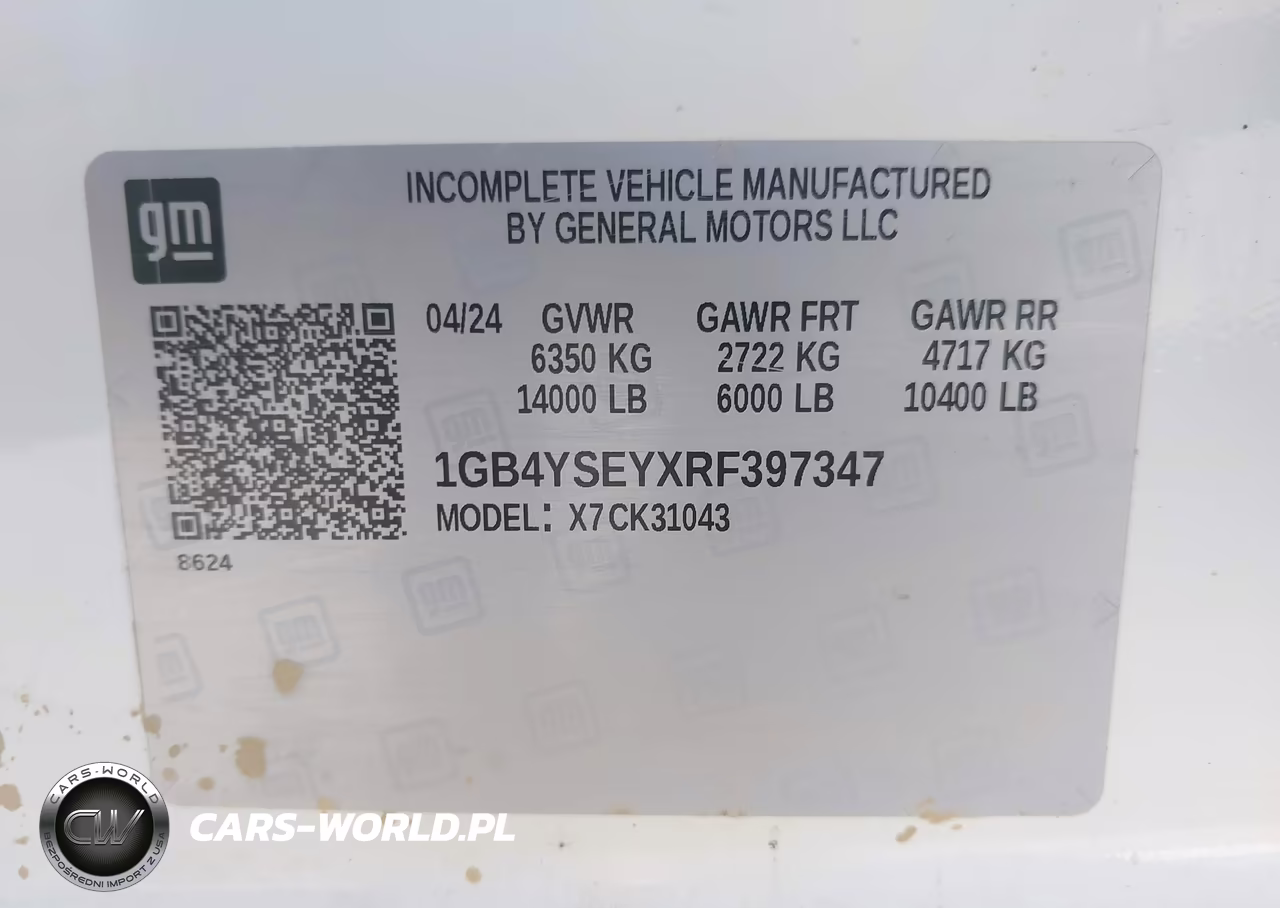 2024 Chevrolet Silverado 3500Hd Chassis Work Truck VIN:1GB4YSEYXRF397347 - 9