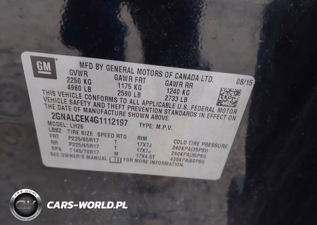 2016 Chevrolet Equinox Lt VIN:2GNALCEK4G1112197 - 9