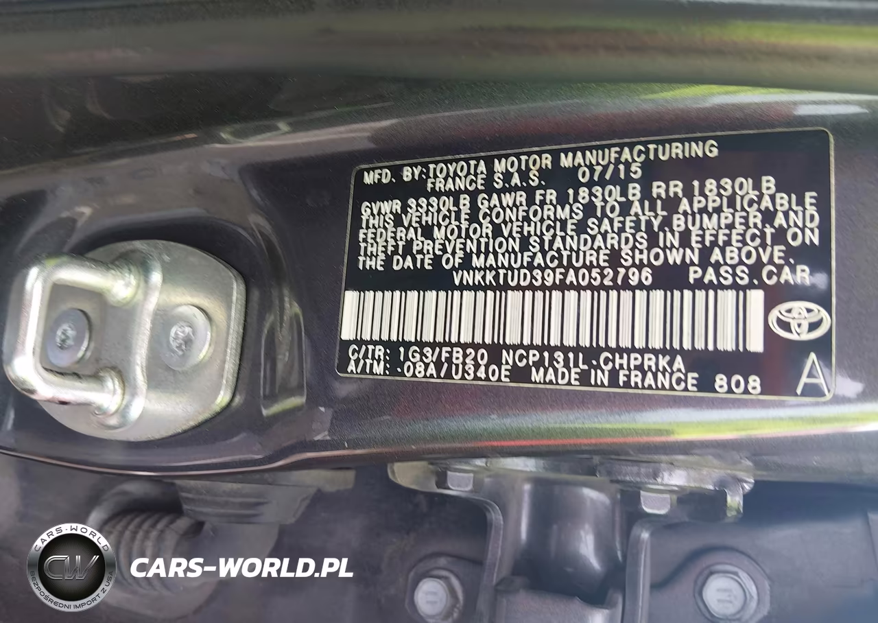 2015 Toyota Yaris Le VIN:VNKKTUD39FA052796 - 9