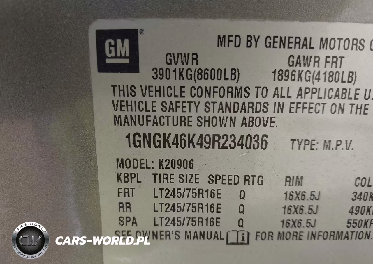 2009 Chevrolet Suburban 2500 Commercial Fleet VIN:1GNGK46K49R234036 - 9