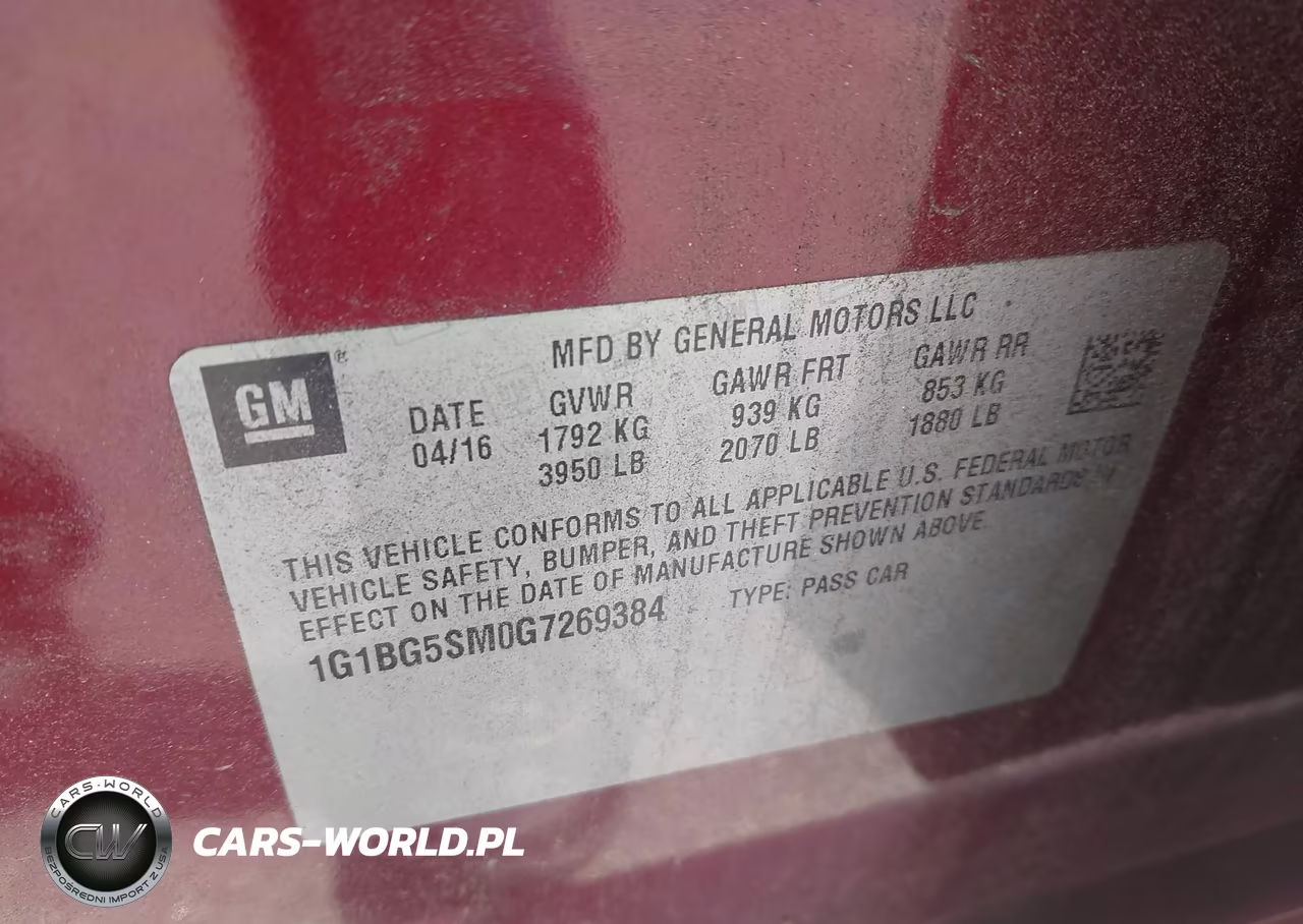 2016 Chevrolet Cruze Premier Auto VIN:1G1BG5SM0G7269384 - 9