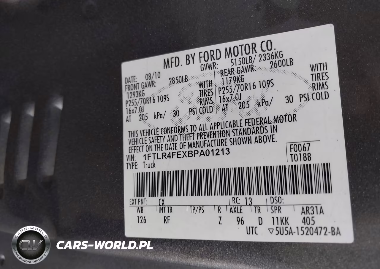 2011 Ford Ranger Sport VIN:1FTLR4FEXBPA01213 - 9