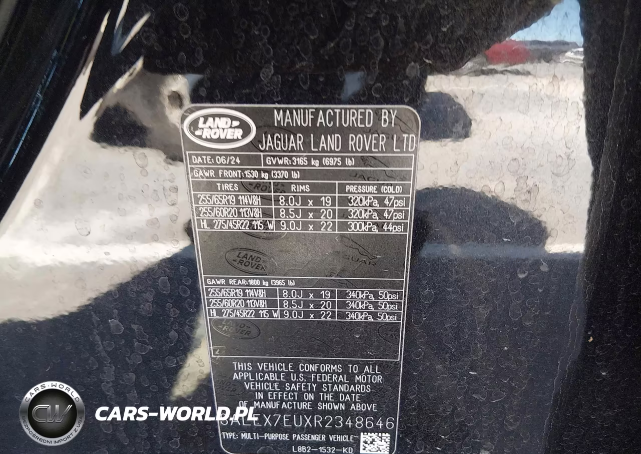 2024 Land Rover Defender 110 P400 X VIN:SALEX7EUXR2348646 - 9