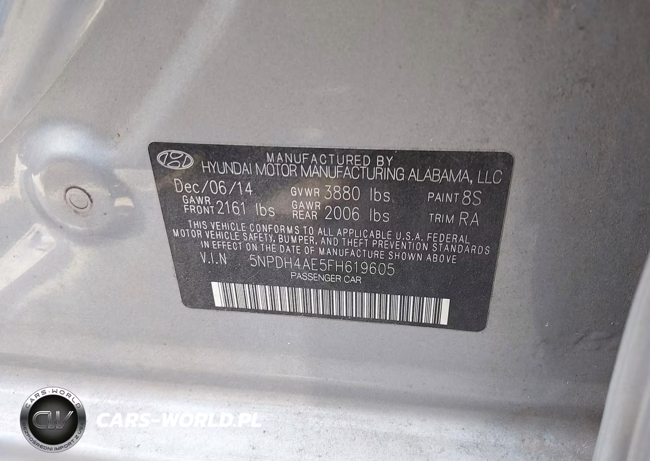 2015 Hyundai Elantra Se VIN:5NPDH4AE5FH619605 - 9