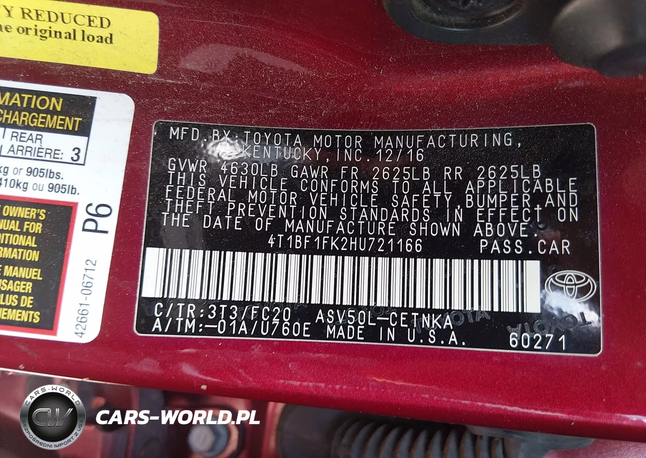2017 Toyota Camry Le VIN:4T1BF1FK2HU721166 - 9