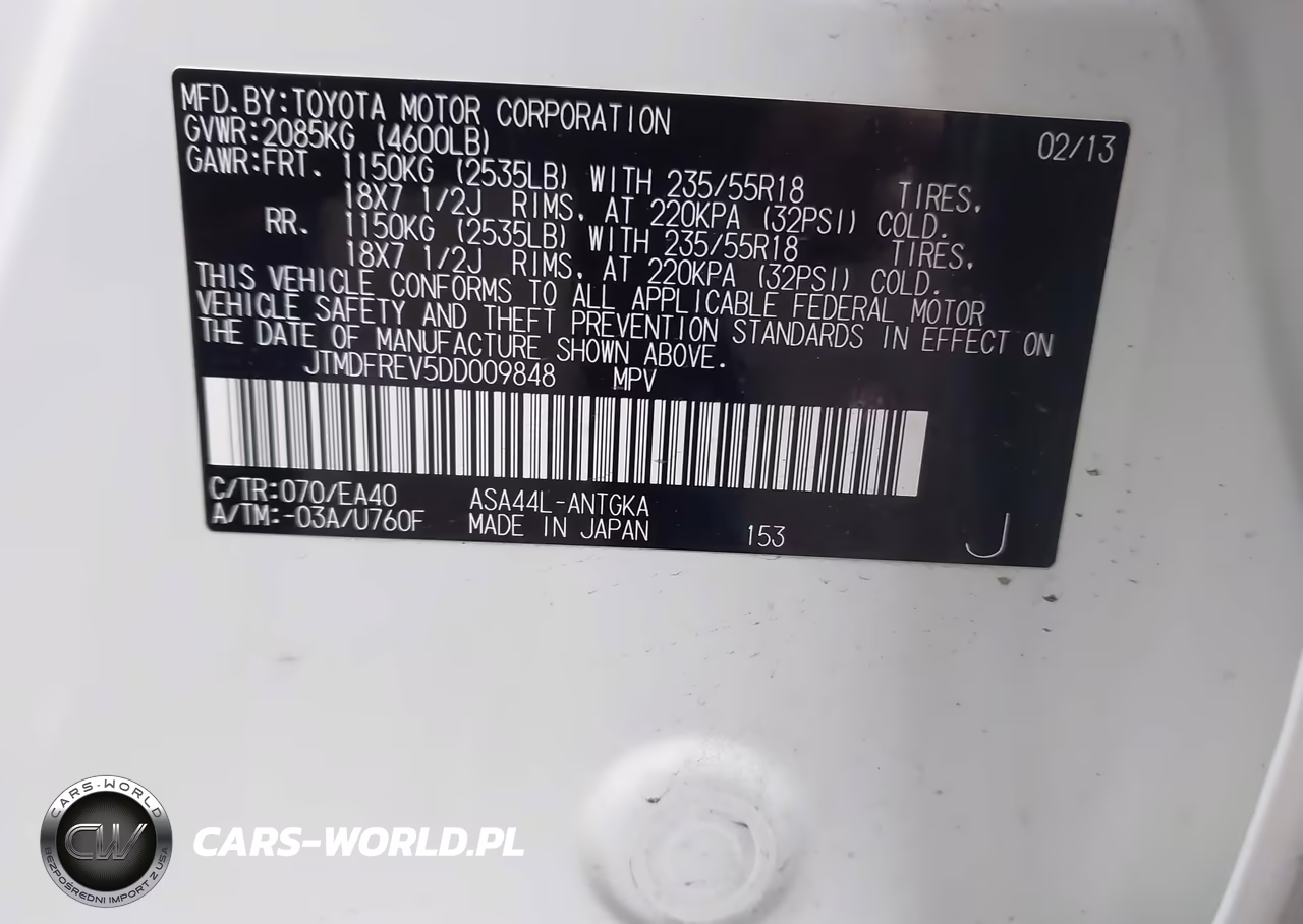 2013 Toyota Rav4 Limited VIN:JTMDFREV5DD009848 - 9