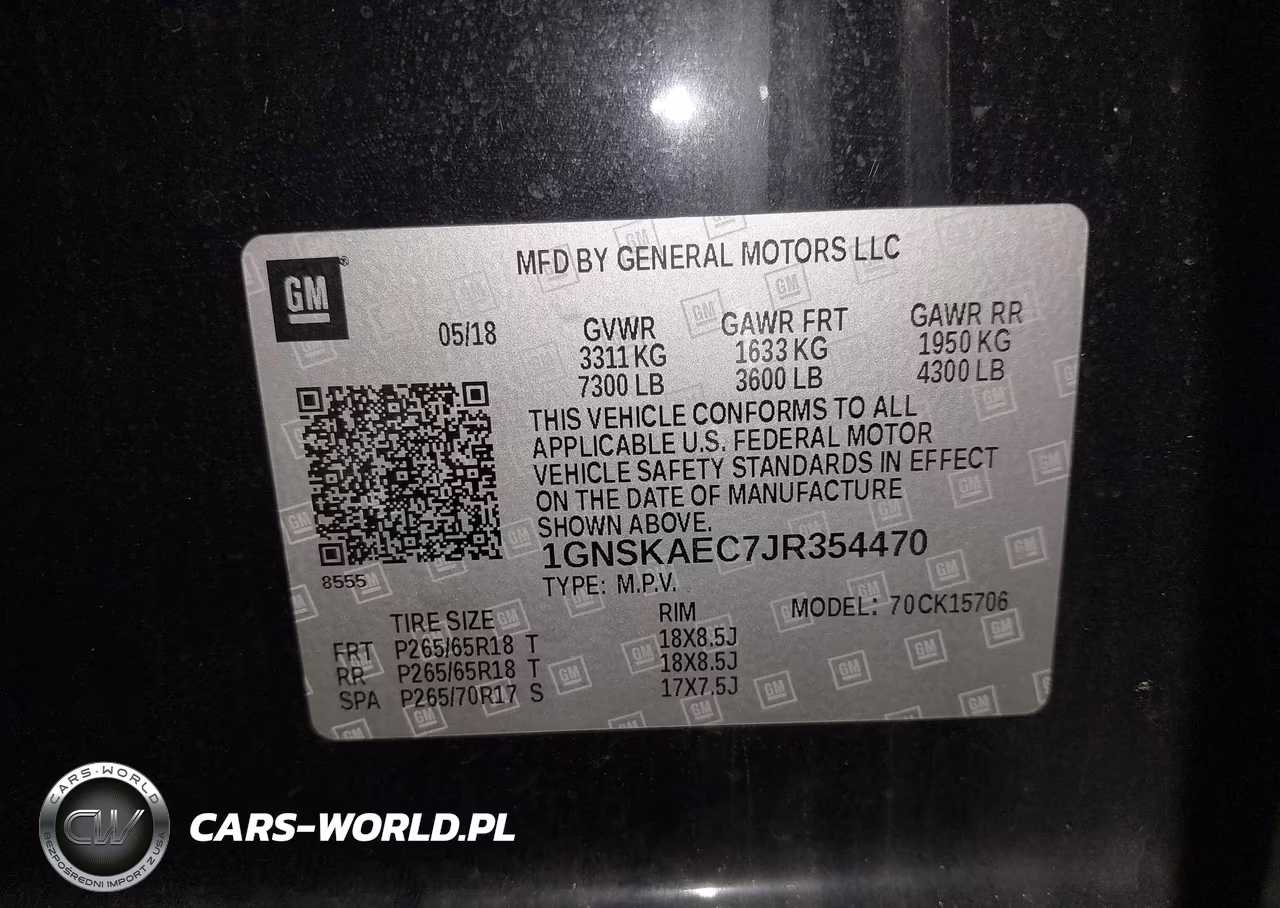 2018 Chevrolet Tahoe Ls VIN:1GNSKAEC7JR354470 - 9
