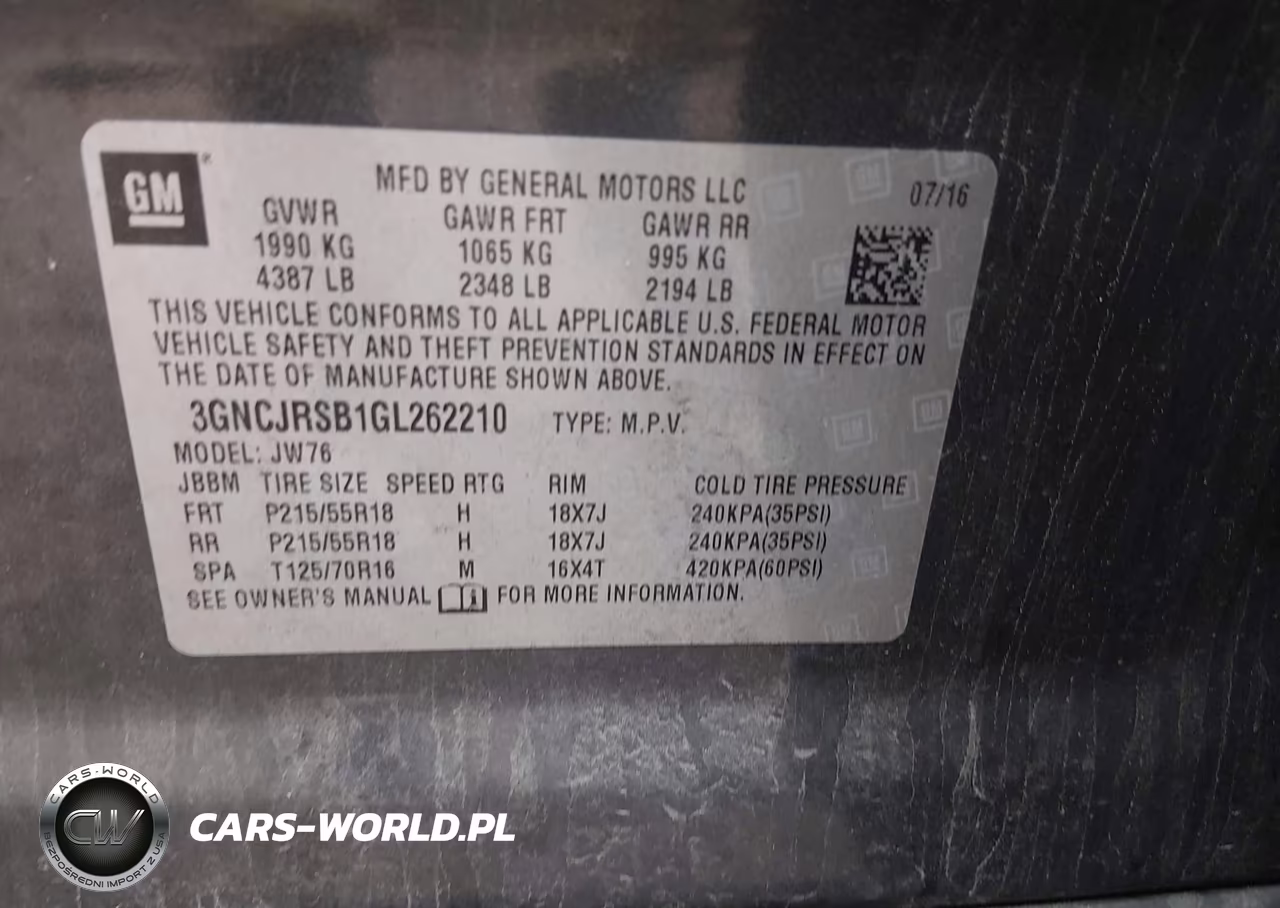 2016 Chevrolet Trax Ltz VIN:3GNCJRSB1GL262210 - 9