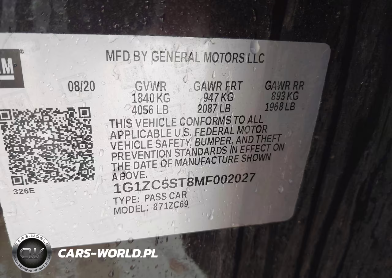2021 Chevrolet Malibu Ls VIN:1G1ZC5ST8MF002027 - 9