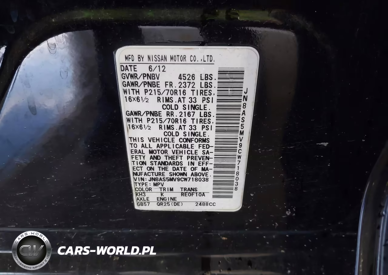 2012 Nissan Rogue S VIN:JN8AS5MV9CW718038 - 9