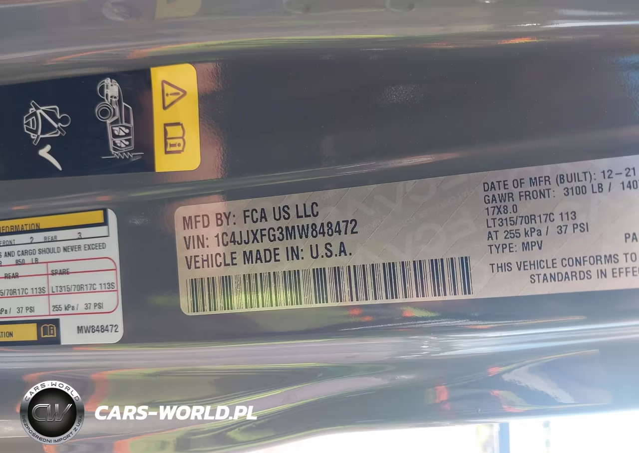2021 Jeep Wrangler Unlimited Rubicon 4X4 VIN:1C4JJXFG3MW848472 - 9
