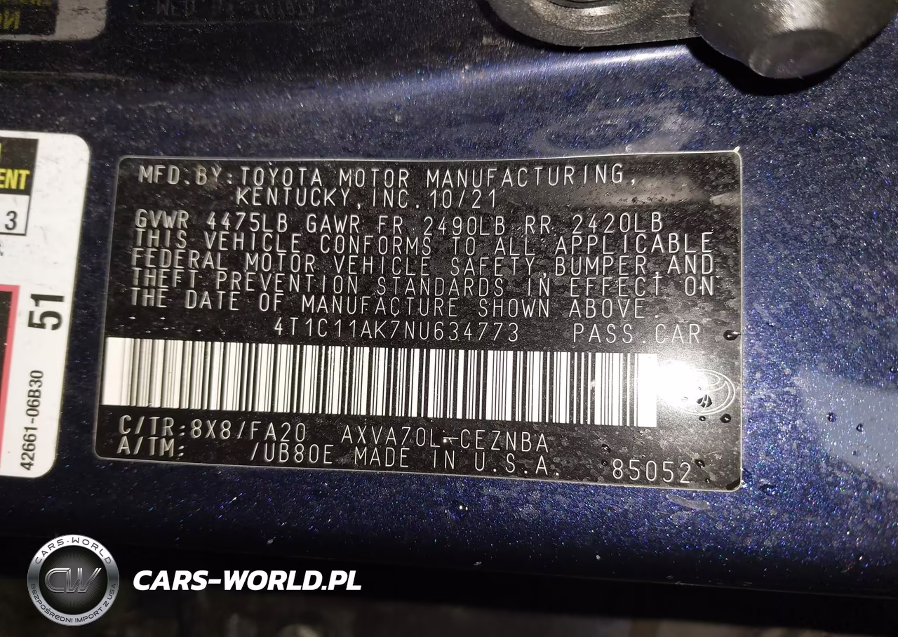 2022 Toyota Camry Le VIN:4T1C11AK7NU634773 - 9