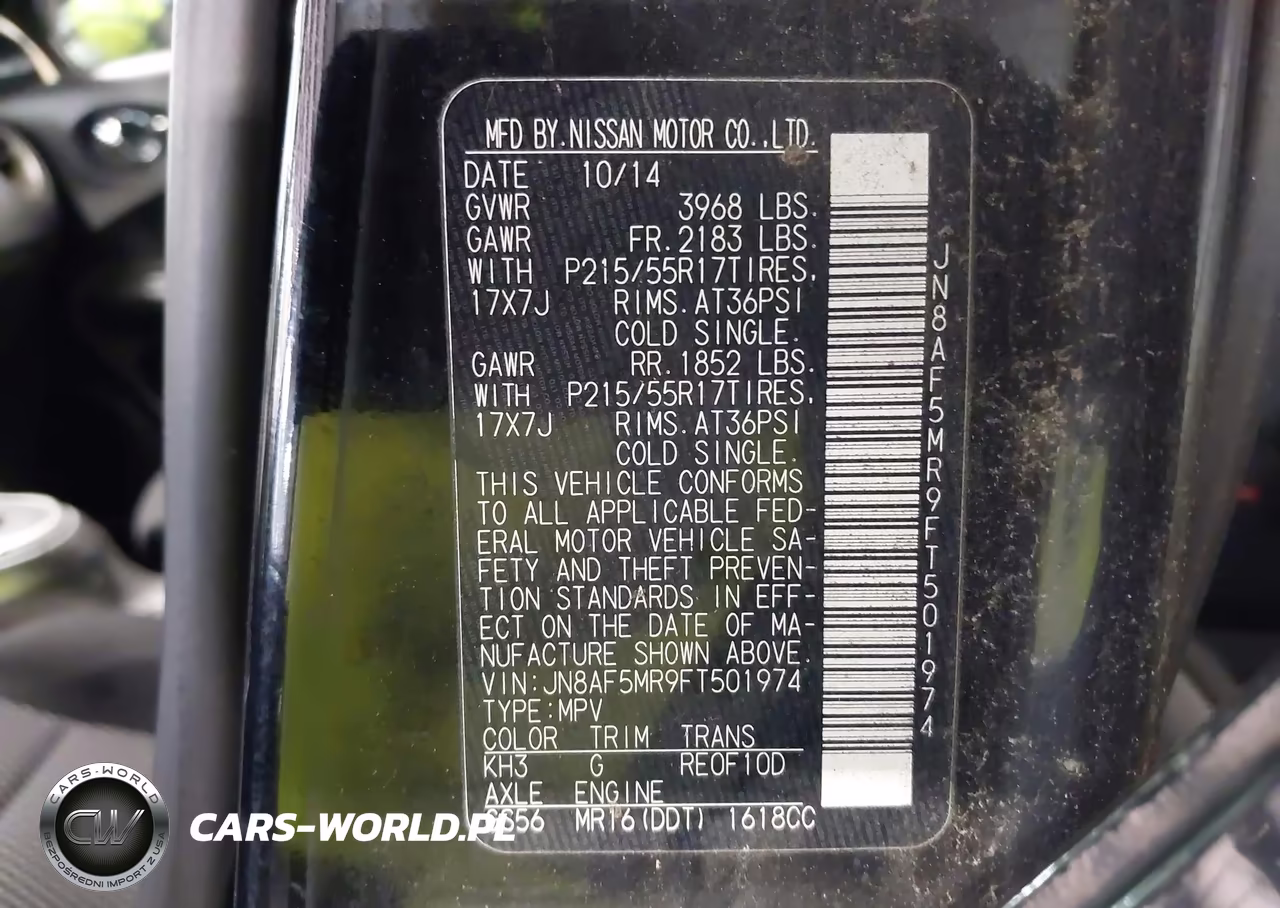 2015 Nissan Juke S VIN:JN8AF5MR9FT501974 - 9