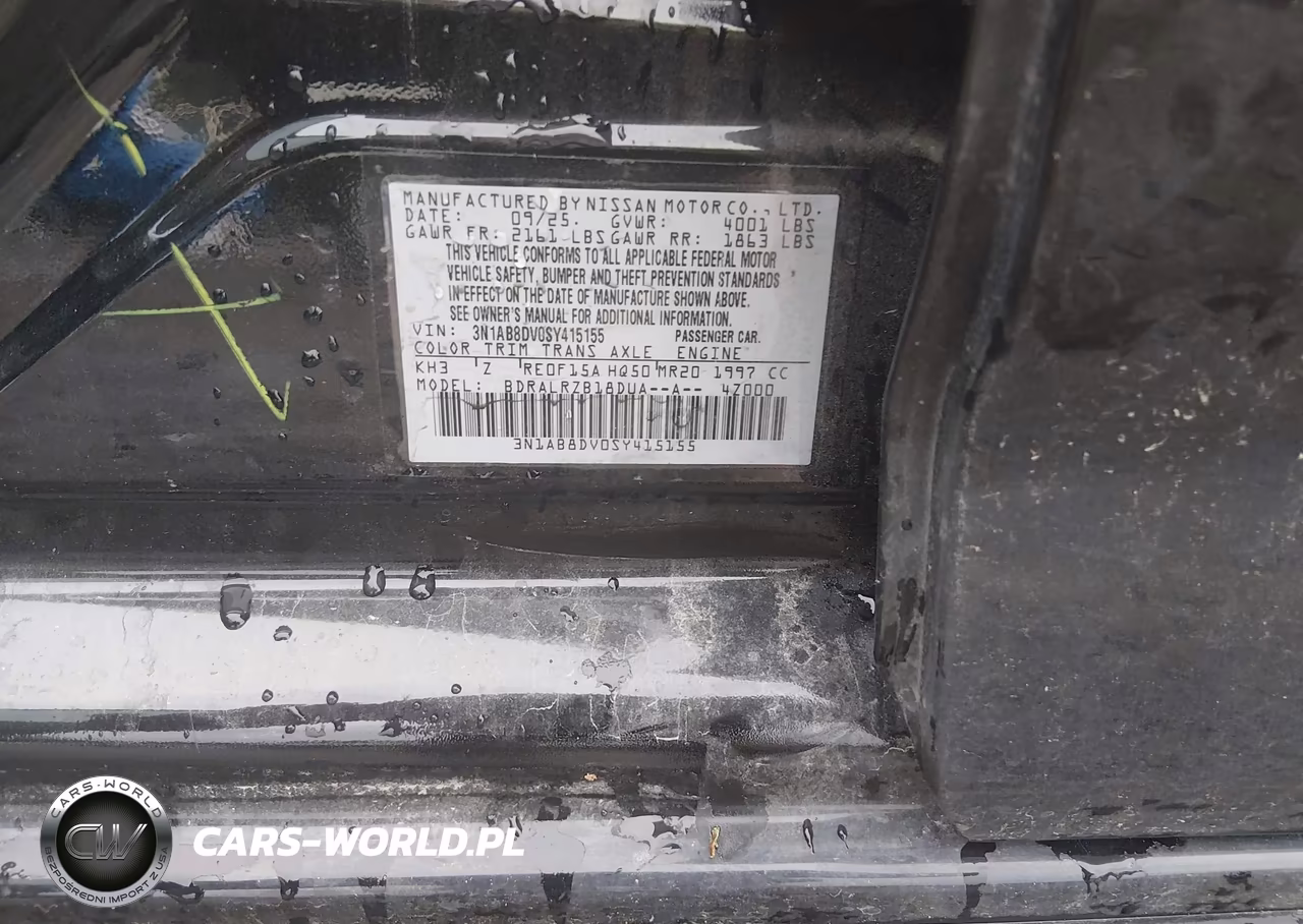 2025 Nissan Sentra Sr VIN:3N1AB8DV0SY415155 - 9